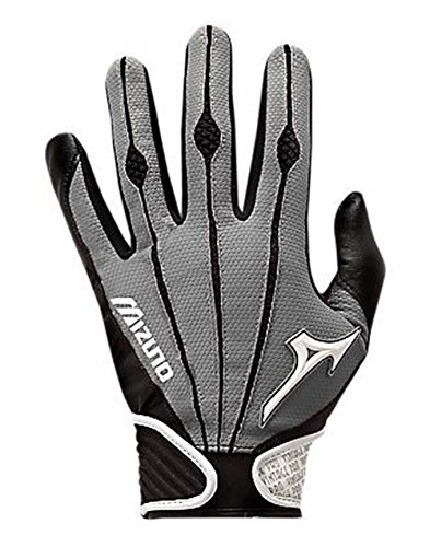 Mizuno Adult Vintage Pro Batting Gloves, Grey, Large