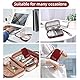 NEUSID Universal Kabeltasche Organizer, Kabel Organizer Reise Tasche Doppelte Kabeltasche Klein Tech Pouch Reisezubehör für USB Powerbank, Kabel, SD Karte (Rot)
