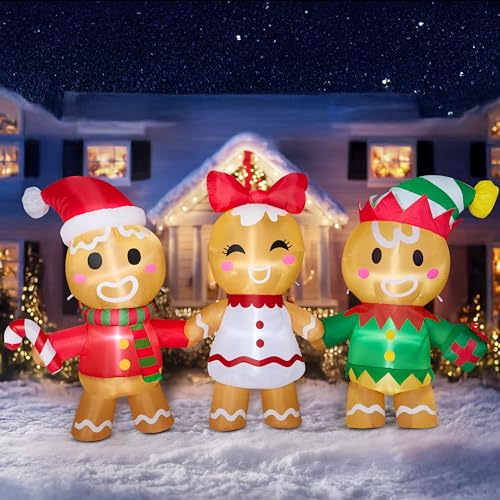 Shining Gingerbread Trio for Your Yard