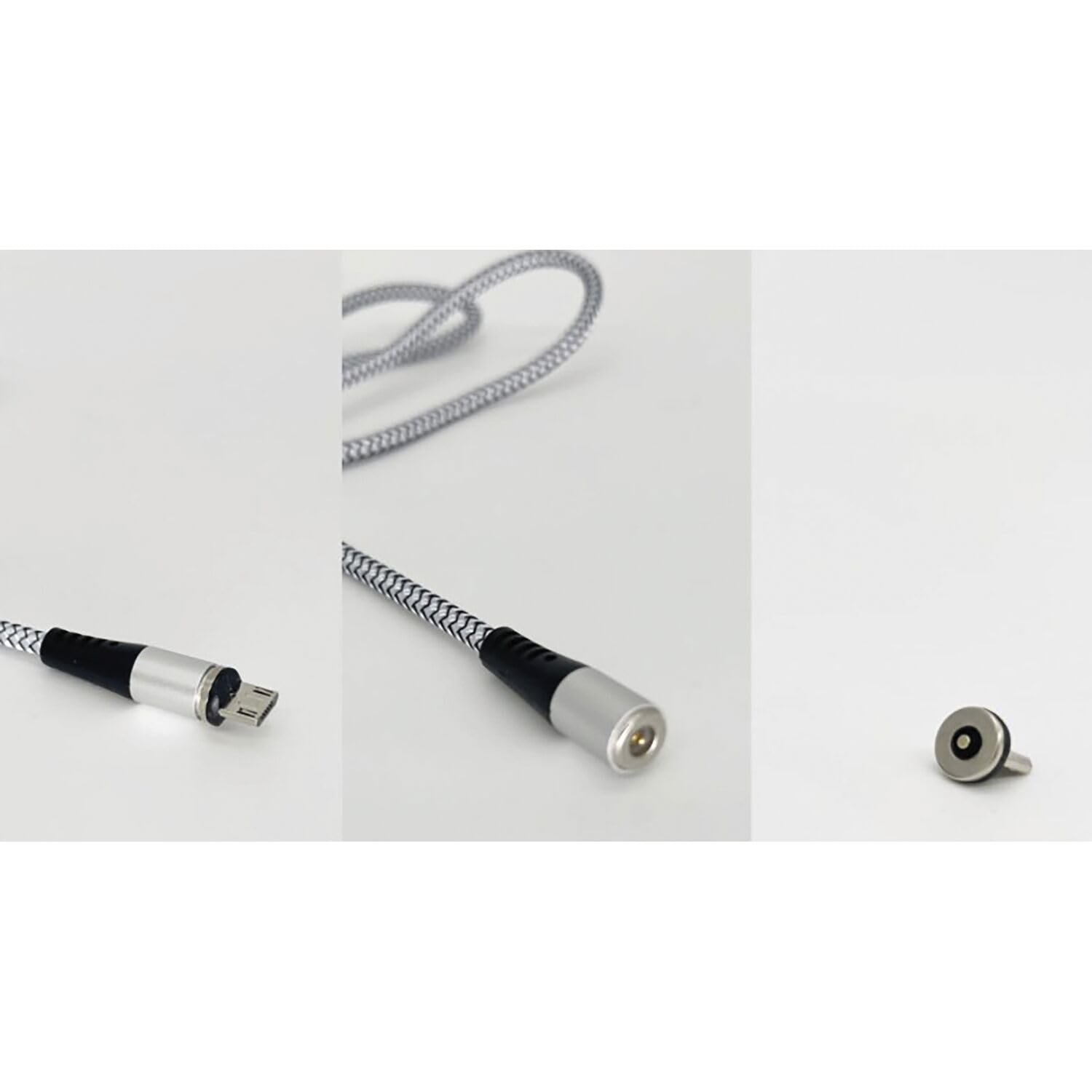 TEDEE Pro kabel do ładowania magnetyczny USB-A/Micro-USB L=2 m nylon szary
