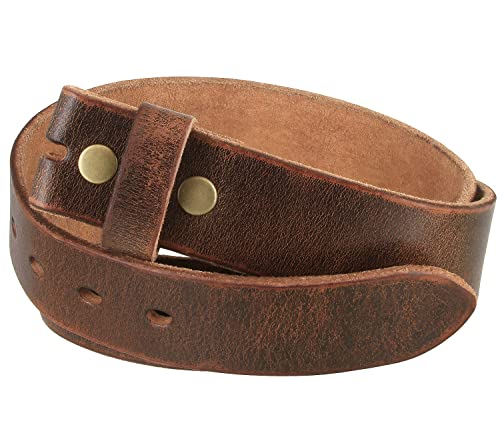 3840002 B6670 Genuine Full Grain Vintage One-Piece Leather Replacement Belt Strap 1-1/2"(38mm) Wide2
