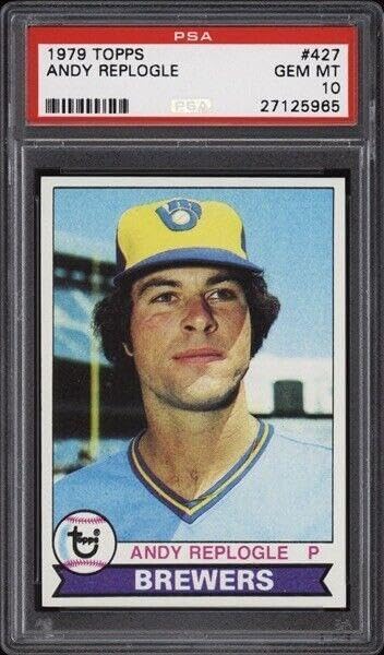 1979 Topps #427 Andy Replogle - Brewers - PSA 10 - *5965 - Pop 2 - Baseball Card - Slabbed Baseball Cards