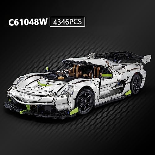Misini Fantasma Super Car Building Kit,4346/Pcs Moc Building Blocks For Adults And Teens,1:8 Model Sports Car Sets, C61048W Technology Bricks #TOP1