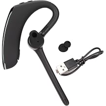 Single Ear Hanging Headphones, Bluetooth Headphones F910 Wrap Around Earphones Bluetooth 5.0 Single Ear Business Headphones with Noise Cancelling Microphone, for Sports