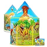 【#1 Bestes Geschenk für Kinder】Das Dinosaurier-Kinderspielzelt bietet helle und klare Bilder, die ein einzigartiges Dekor für Ihre Kinder zum Spielen schaffen. Es ist auch eine großartige Gelegenheit, sie von Smartphones und Tablets zu befreien und sie auf die alte, bessere Art und Weise spielen zu lassen. Lassen Sie Ihre Kinder in die prähistorische Welt der Dinosaurier eintauchen - mit diesem erstaunlichen Themen-Pop-up-Zelt!
