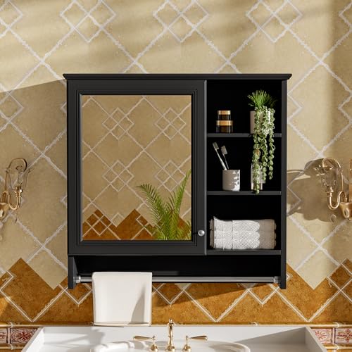 LUMISOL Medicine Cabinet with Mirror, Wall Mounter Bathroom Storage Cabinet,