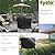 Fyelo Round Fire Pit Cover 36" Dia X 24" H, 600D Strong Tear Resistant, Waterproof & UV Resistant Outdoor Cover, Fit for 33",34" ,35",36" Round Gas Firepits, Fire tables or Fire bowls, Black