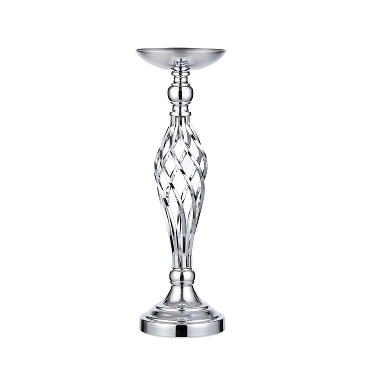 Vase Elegant Metal Vase, Table Centerpiece, Suitable For Wedding Party Home Birthday Decoration(Silver 45cm)