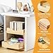 Gsskny Pull Out Cabinet Organizer, 14''W×21''D Sliding Drawers for Cabinets, 2 Tier Soft Close Slide Out Wooden Pull out Drawers, Base Cabinet Organization for Kitchen, Pantry, Bathroom