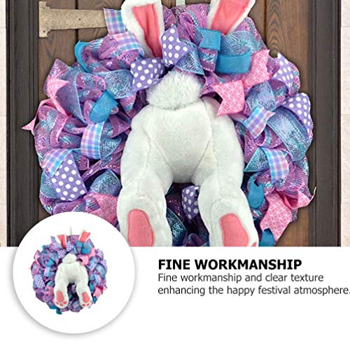 SOIMISS Coelho Engraçado Handmade Grinalda Decorativa Simulação Coroa de Coelho Da Páscoa Decoração