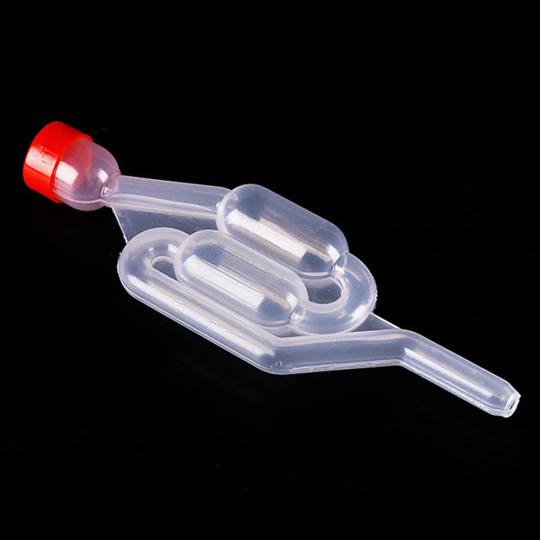 Válvula de escape de la válvula de escape del kit de fermentación de fermentación del vino para la cerveza Bew Beer Wine haciendo 10 piezas rojo, fermentación del vino Lockera de aire