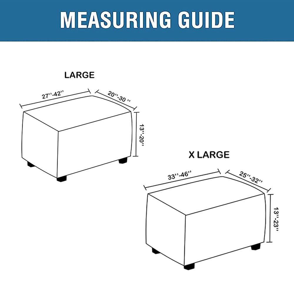 LJWDYS Housse Ottomane Lavable, Housse De Pouf Amovible, Protecteur De