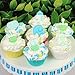Royal Icing Decorations, Baby Boy, Gender Reveal Party, Baby Shower Edible Kosher Decorations for Cakes and Cupcakes, Cookies and Pastries, 24 Count by Global Sugar Art
