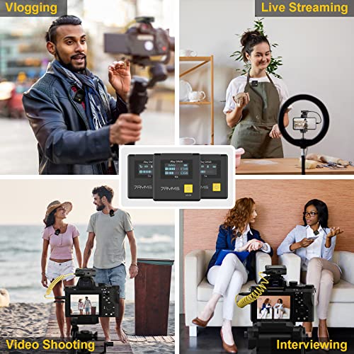 7Ryms Iray Dw20 Wireless Lavalier Microphone System, 2.4G Dual-Channel Compact Lav Mic With Lcd Screen, Gain Control For Camera Iphone Dslr Smartphone Vlogging Live Streaming Youtube Interview #TOP7