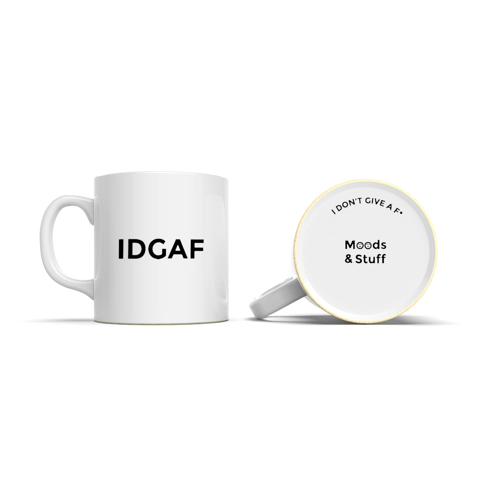 PRODA TASARIMPRODA TASARIM Moods and Stuff IDGAF Coffee Mug, Novelty Mug, Funny Mug, White Ceramic Mug, Office Mug, 12oz (350 ml)