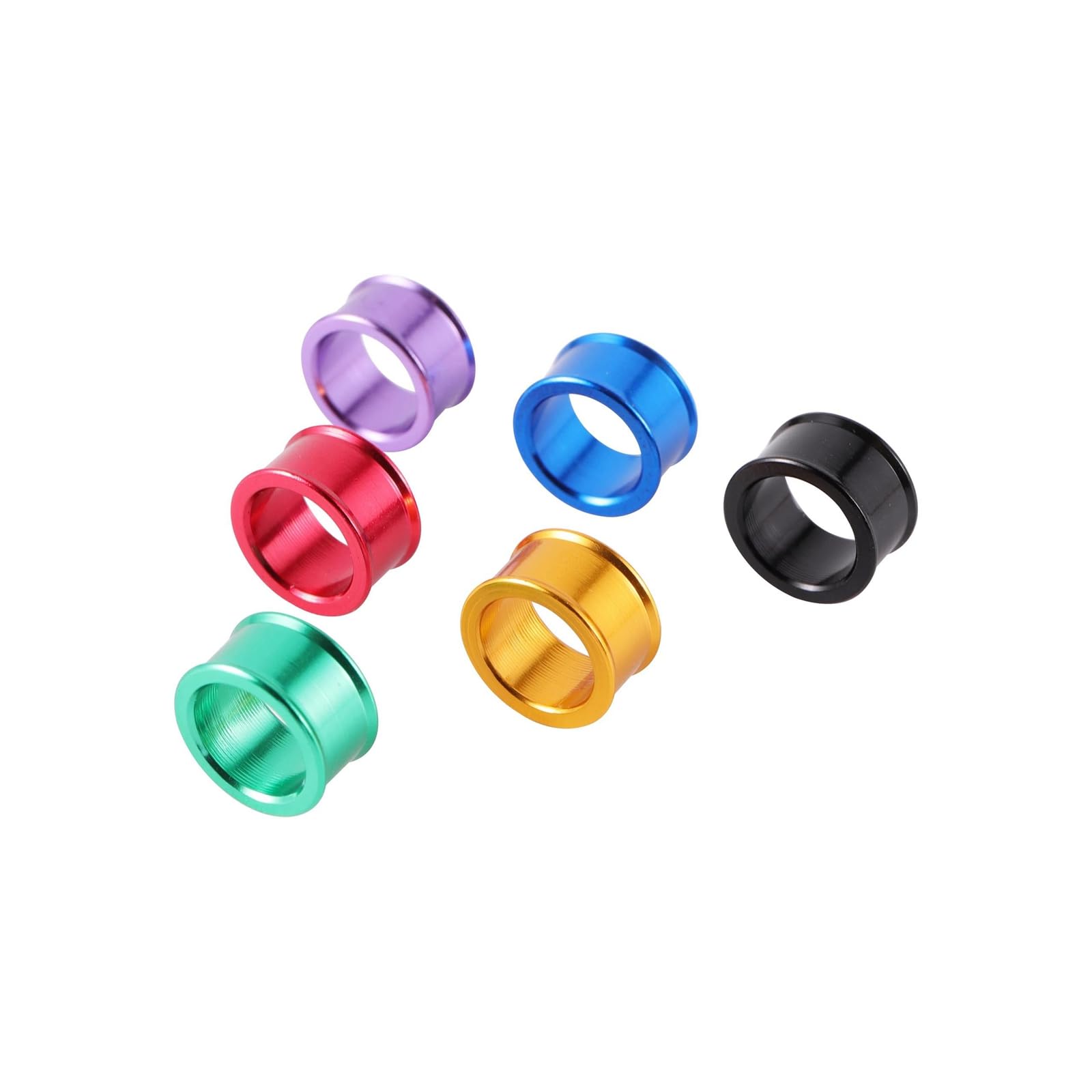 Anillas de aluminio para patas de aves, 20 anillos de aluminio for patas paloma, multicolor, 8 mm diámetro interior(Gold)