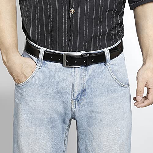 Image of XOUXOU Men's Casual Leather Jeans Belts Classic Work Business Dress Belt with Prong Buckle for Men