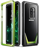 Galaxy S9 Plus Case, Poetic Guardian [Scratch Resistant Back] [360 Degree Protection]Full-Body Rugged Clear Hybrid Bumper Case with Built-in-Screen Protector for Samsung Galaxy S9 Plus Green