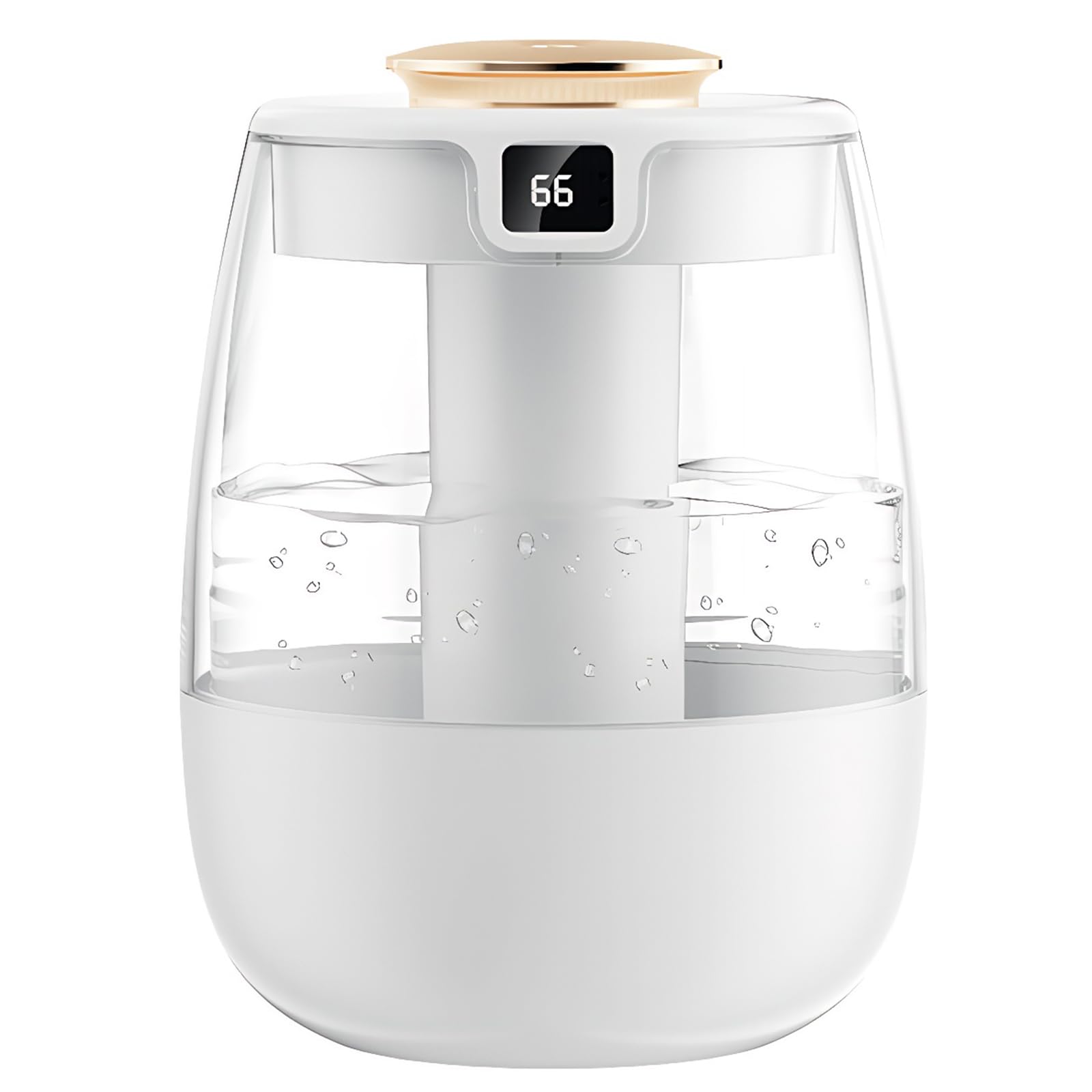 Humidificador de aire de 1,3 L con sensor de humedad y doble puerto de pulverización, fabricante de niebla fría, humidificador de luz nocturna USB de ruido ultrabajo para uso doméstico y de oficina
