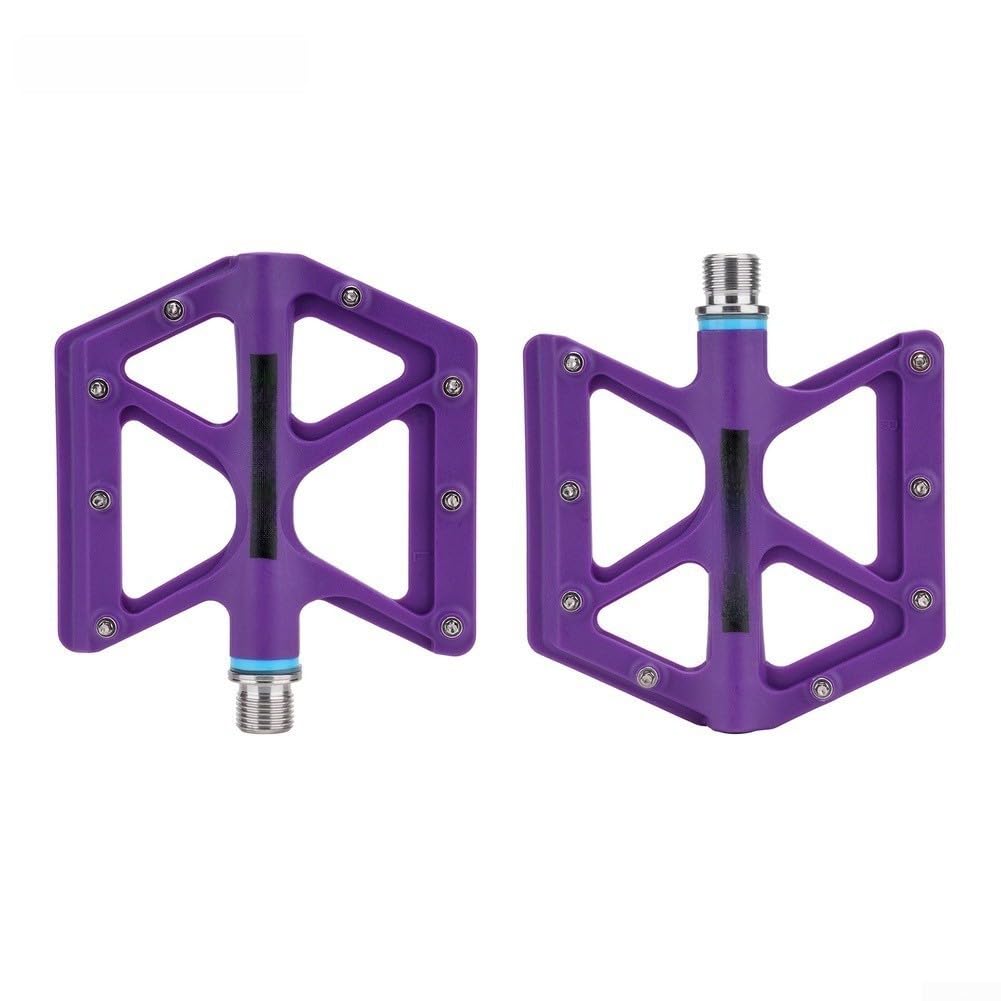 TC4 - Par de pedales de bicicleta ligeros de 170 g, plataforma de nailon antideslizante para bicicletas plegables, rodamientos autolubricantes sellados para bicicleta de montaña, color negro