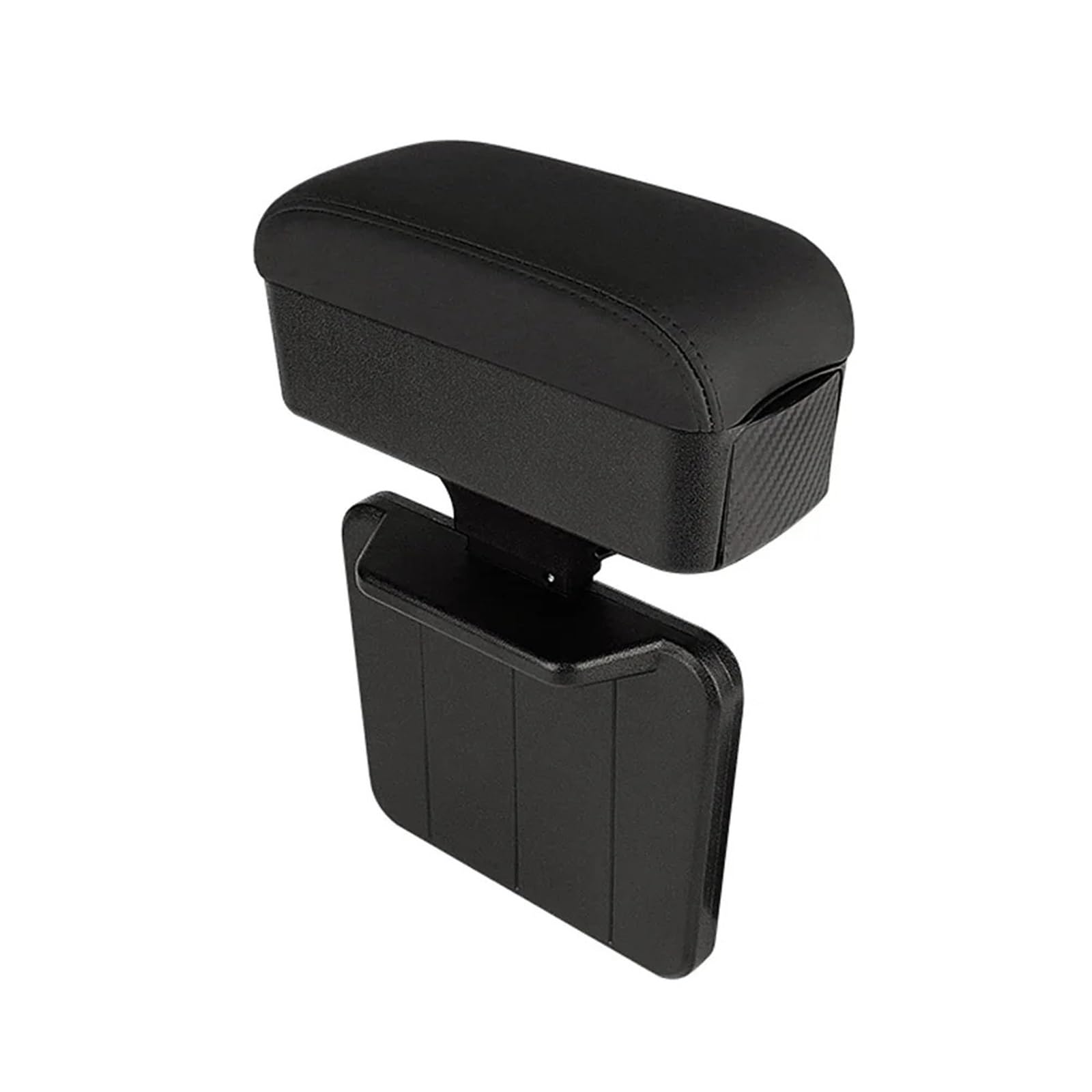 CGBWMB Arm Rest for Car Universal Adjustable Height Car Armrest Storage Box Organizer Elbow Support Cushion Armrest Box(Black)