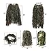HaoFst Medium-Large Adults Size Ghillie Suit Camo Woodland Camouflage Forest Hunting 4-Piece + Bag Adult M-L