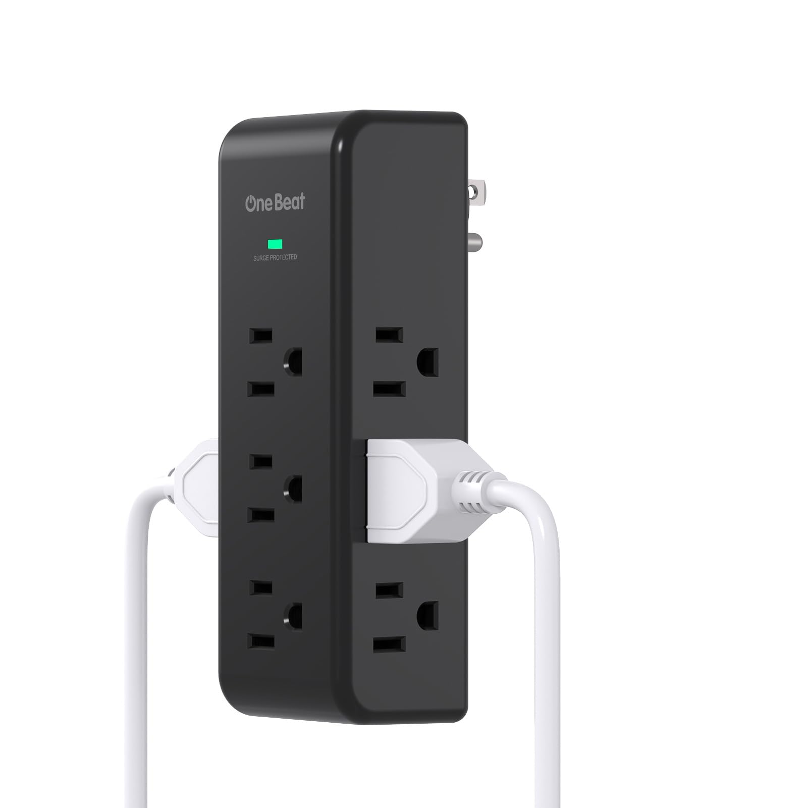 Surge Protector Outlet Extender with Rotating Plug, 9 AC Multi Plug Wall Outlet Expander, 1800J Wall Charger, 3-Sided Power Strip Electrical Plug
