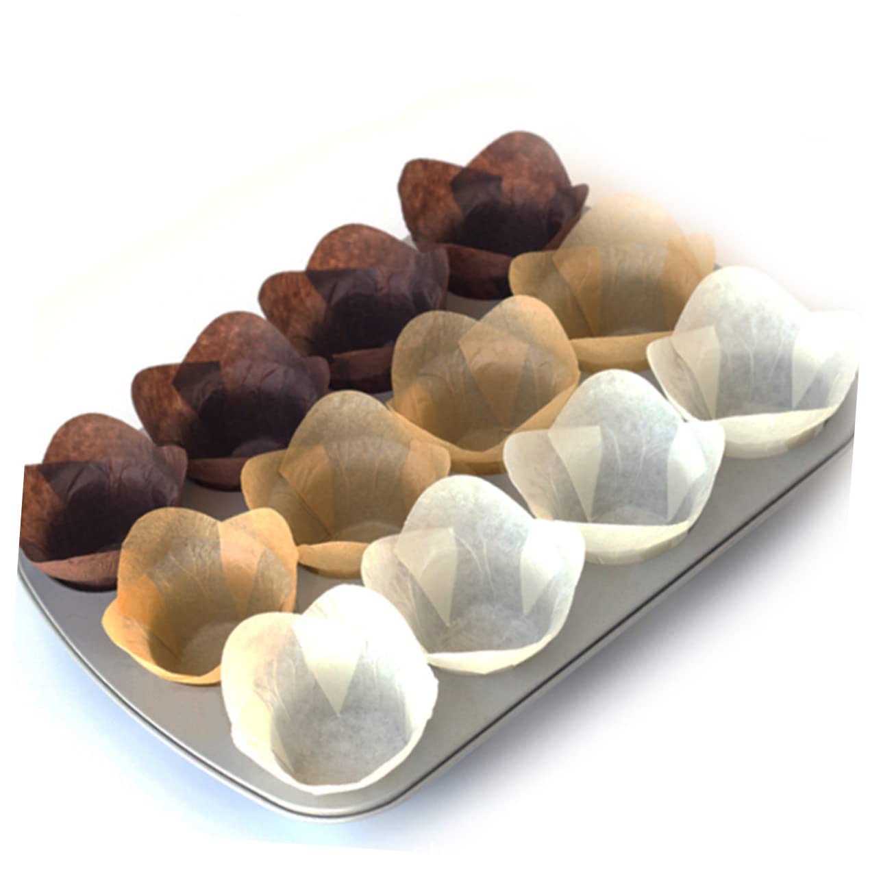 Alipis 400 Pièces Petit gâteau papier Anti-huile café coffeeb tasses de cuisson de mariage pâtes à muffins pour la cuisson biscuits bonbons doublures à usage unique doublures de cuisson
