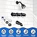 Enhon 3 Handle Shower Faucet Set Compatible with Pfister Verve Bath Tub Tool, Shower Knob and Bathtub Faucet Fits 1/2'', 3/4'' IPS Connection With 4 in 1 Spout Adapter Assembly Tool(Matte Black)