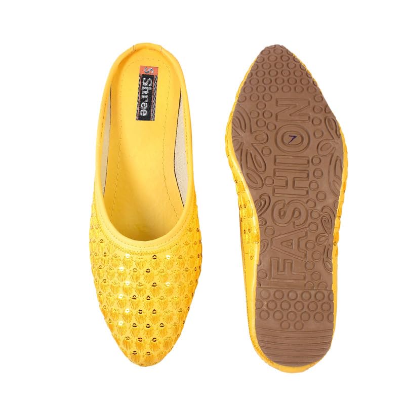Latest Stylish Rajasthani Jaipuri Belly Juti for Women and Girls() Yellow_8 (B0D5CTKHX9) Amazon Price History, Amazon Price Tracker