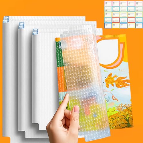 Image of SIGNAMIO 30pcs Set of Self Adhesive Book Cover Wrapping Paper Transparent