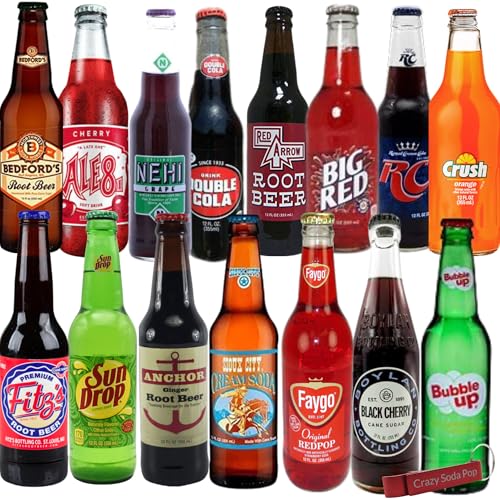 Surprise Variety Soda Sampler | Premium Craft Soda Variety Pack from Around USA in Glass Bottles |...