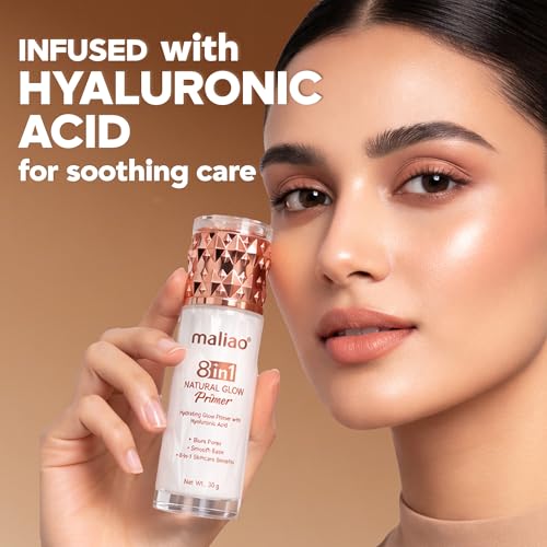 Image of MALIAO 8-in-1 Natural Glow Skincare & Moisturizing Primer - SPF 30 PA++ | Brightening | Concealing | Anti-Aging | and Sun Protection | 30g