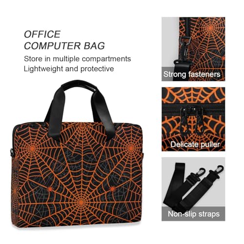 Maletín portátil para laptop 15.6 pulgadas negro y naranja miniatura 6