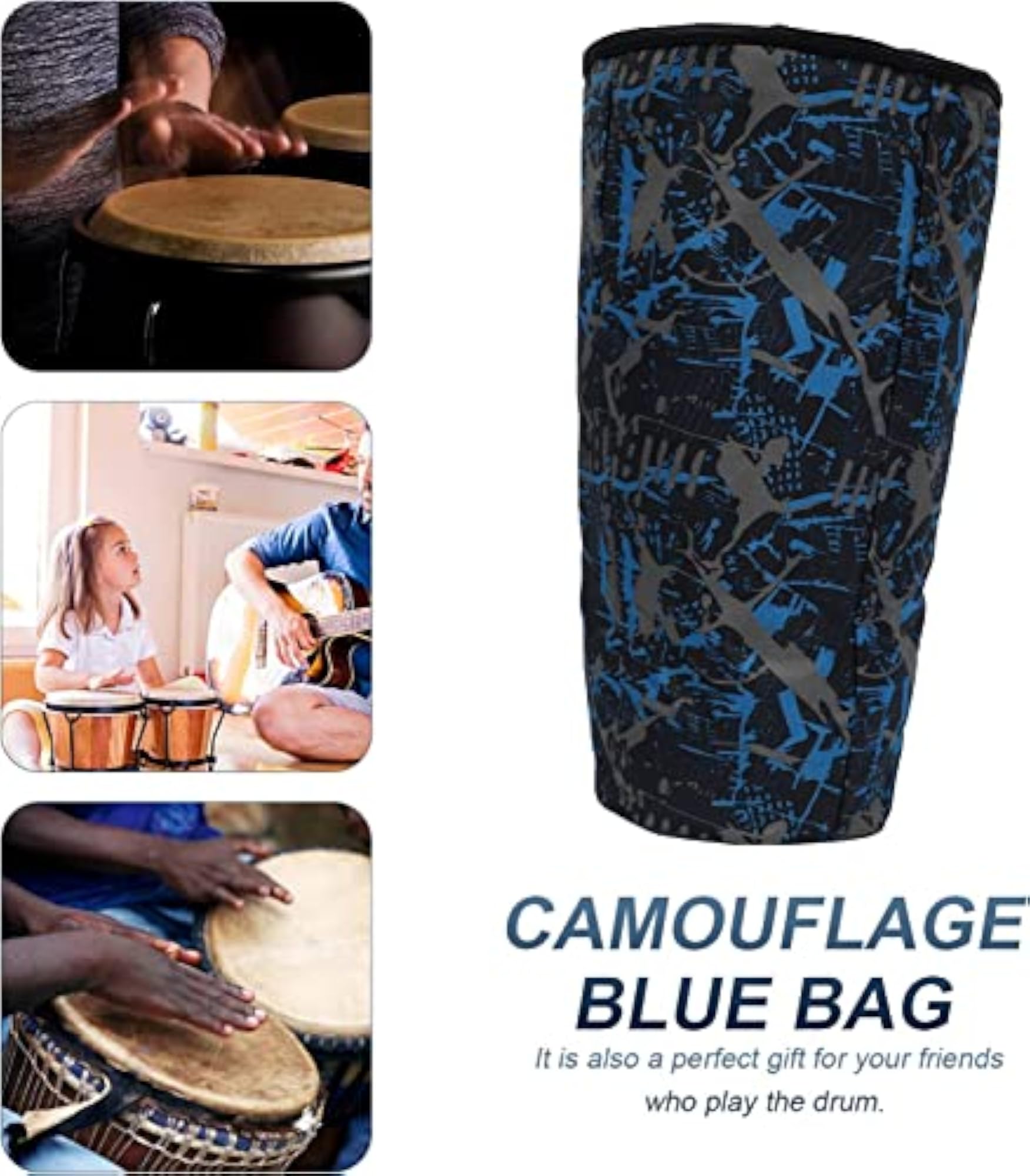 Djembe Drum Carry Case with Shoulder Strap, 12 Inch