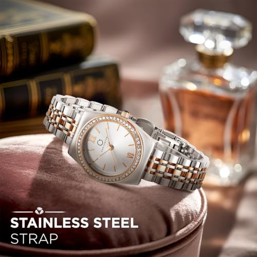 Image of Carlington Diva Series Analog Women Wrist Watches with Stainless Steel Chain Strap | Premium Fashion Watches for Ladies | CT - 107