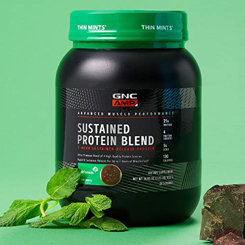 Gnc Amp Sustained Protein Blend - Girl Scouts Thin Mints #TOP3