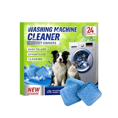 Prime Drum Washing Machine Cleaner -PrimeDrum Deep Cleans Protects Family & Pet Health Eliminates Pet Hair Odors & Mold Allergens Ensures a Hygienic Wash for All HE/Standard Washers | 24 Piece