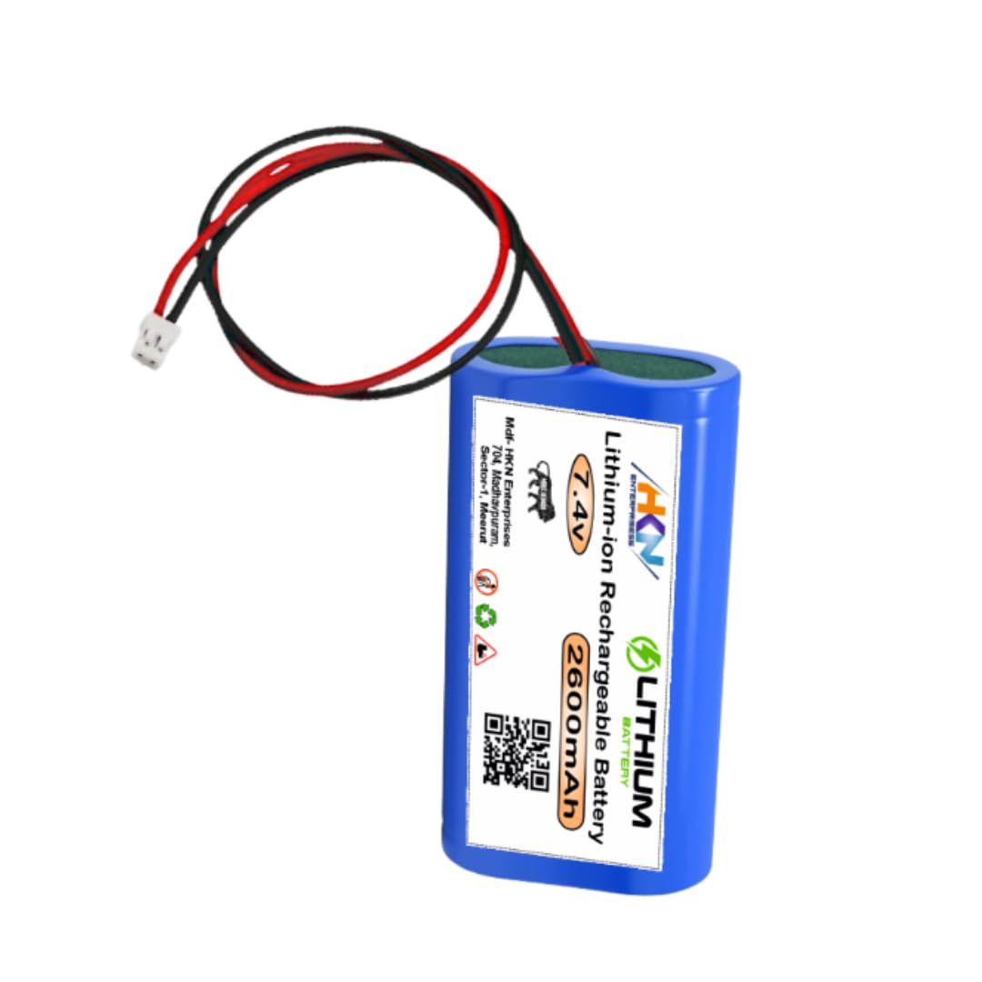 HKN 7.4V 2600Mah Li-Ion 18650 Lithium Ion Rechargeable Battery Pack 2S 8.4V Battery Pack For DIY Robotics GPS Mp4 Tablet PC Drones Project Work Industrial Equipment
