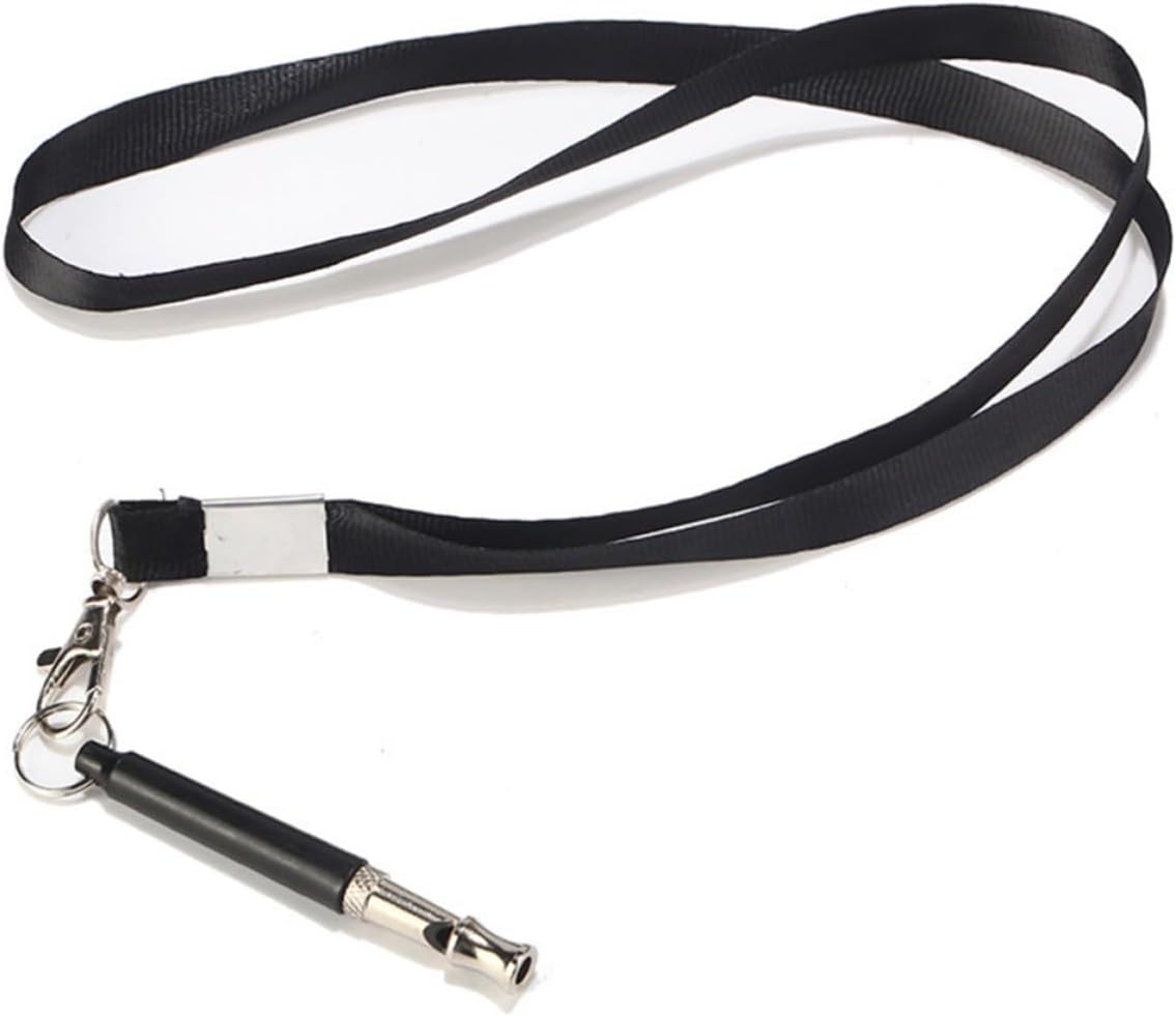 GALPADA Ultrasonic Dog Training Whistles with Lanyards Adjustable 2 Sets with Lanyards Compact and Lightweight Dog Bark Control Tool Made of Chromeplate and Nylon Outdoor