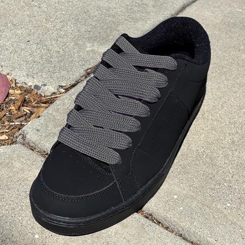 Image of BUCKLE CITY Thick Flat 3 /4 inch Wide Shoelaces Solid Color Strings for All Shoe Types - Chunky Fat Laces for Sneakers, Boots