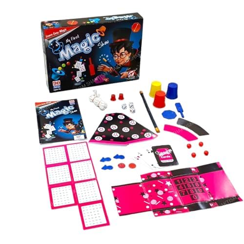 Image of SHAKTISM Magic Show Game Box Kids With 90 Tricks, Magic Kit Games For Kids For Age 5 And Up Children's Day Gift, Prank Gadgets Magic Table Birthday Gifts For Boys And Girls (Magic Tric 90), Multicolor