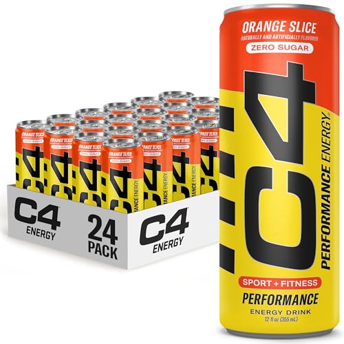 Image of C4 Original Sugar Free Energy Drink | Orange Slice | Pre Workout Performance Drink with No Artificial Colors or Dyes,12 Fl Oz (Pack of 24)