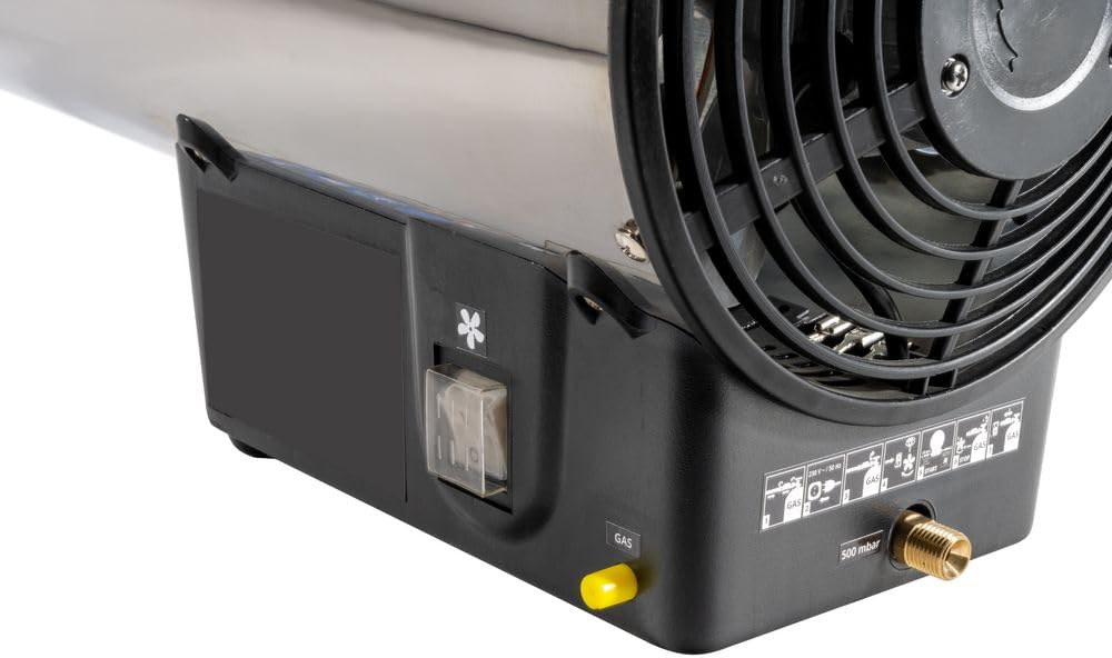 Güde 85006 GGH17 - Termoventilatore a gas, Inox, 230 V, 50 Hz, 17 kW