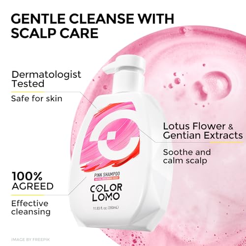 Image of COLORLOMO Ultra Color Safe Shampoo | Help Prevent Fading & Provide Subtle Color Replenishment | Prolong Color Vibrancy and Enhance Shine | Vegan & Cruelty-Free Formula | For Pink Color Treated Hair