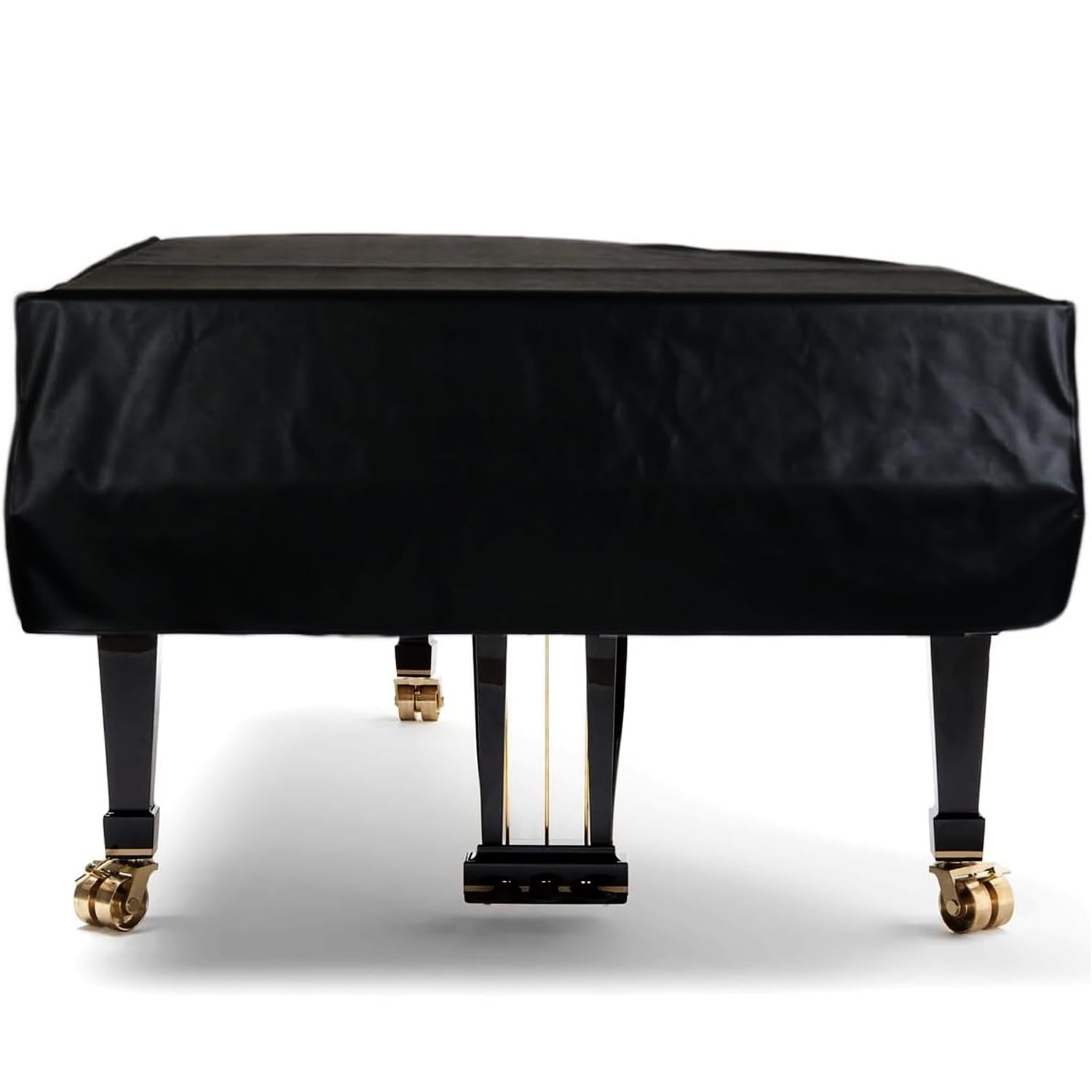 Copertura Impermeabile per Pianoforte a Coda,Copertura Antipolvere per Pianoforte a Grana di Litchi, Decorazione di Accessori,Nero,160cm