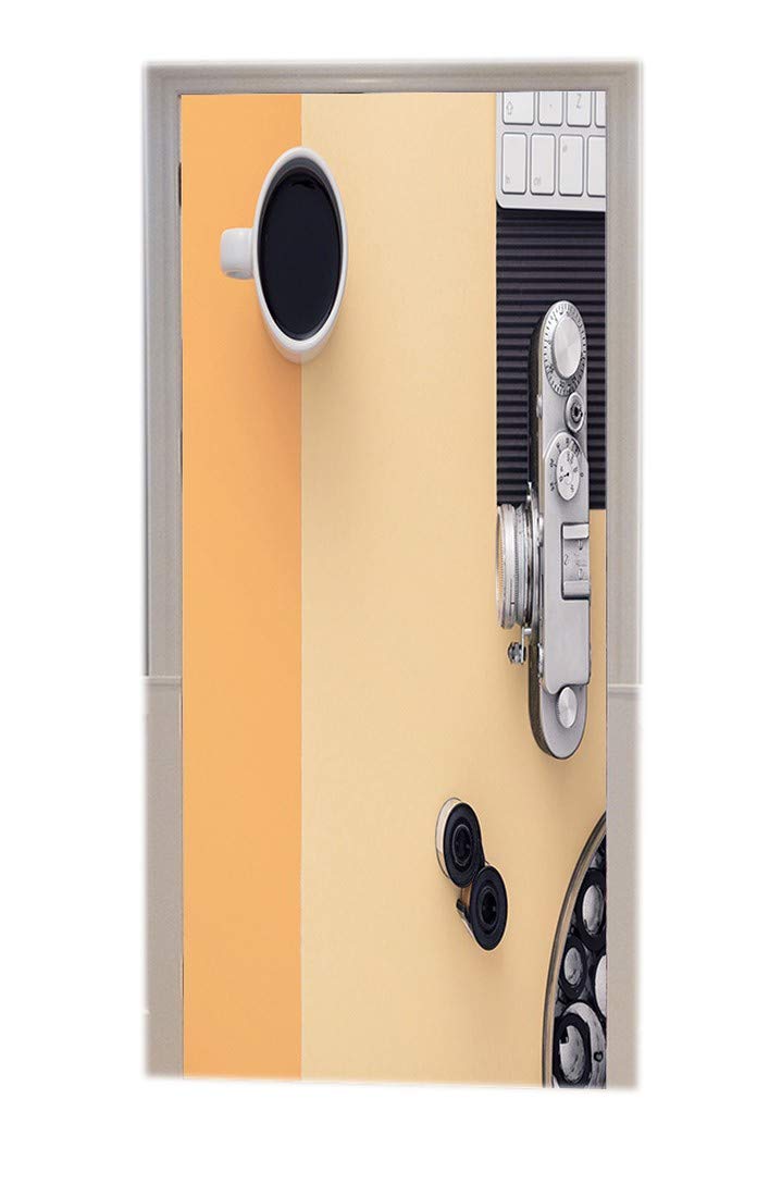 Poster de porte 3D vinyle A.Monamour haute resolution motif table photographe