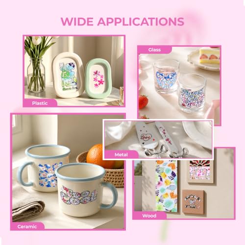 Image of HTVRONT Floral Permanent Vinyl 10 pcs 12 x 10 in Watercolor Flower Design