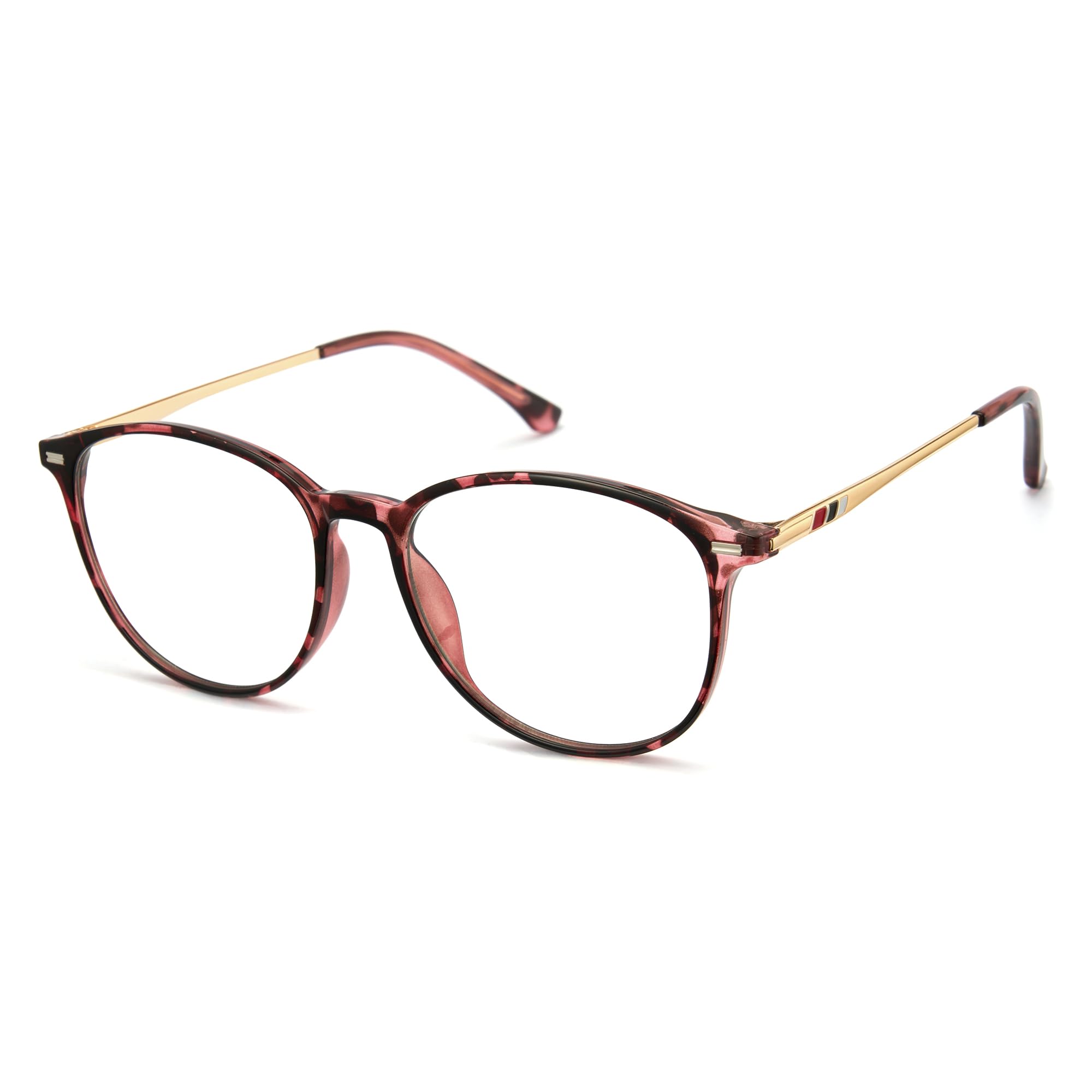 Cyxus Round Blue Light Glasses for Men & Women, TR90+Metal Frame PC Lenses for Office, Gaming & Screen Protection 8357