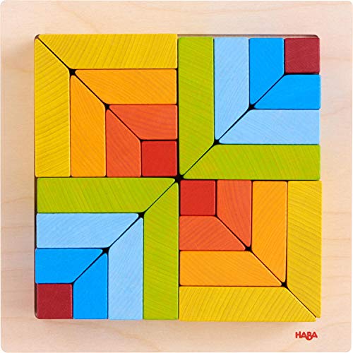 HABA 304854 – 3D-Legespiel Creative Stones, kreatives Legen, Bauen und Spielen mit bunten Regenbogenfarben, Holzspielzeug ab 2 Jahren - 3
